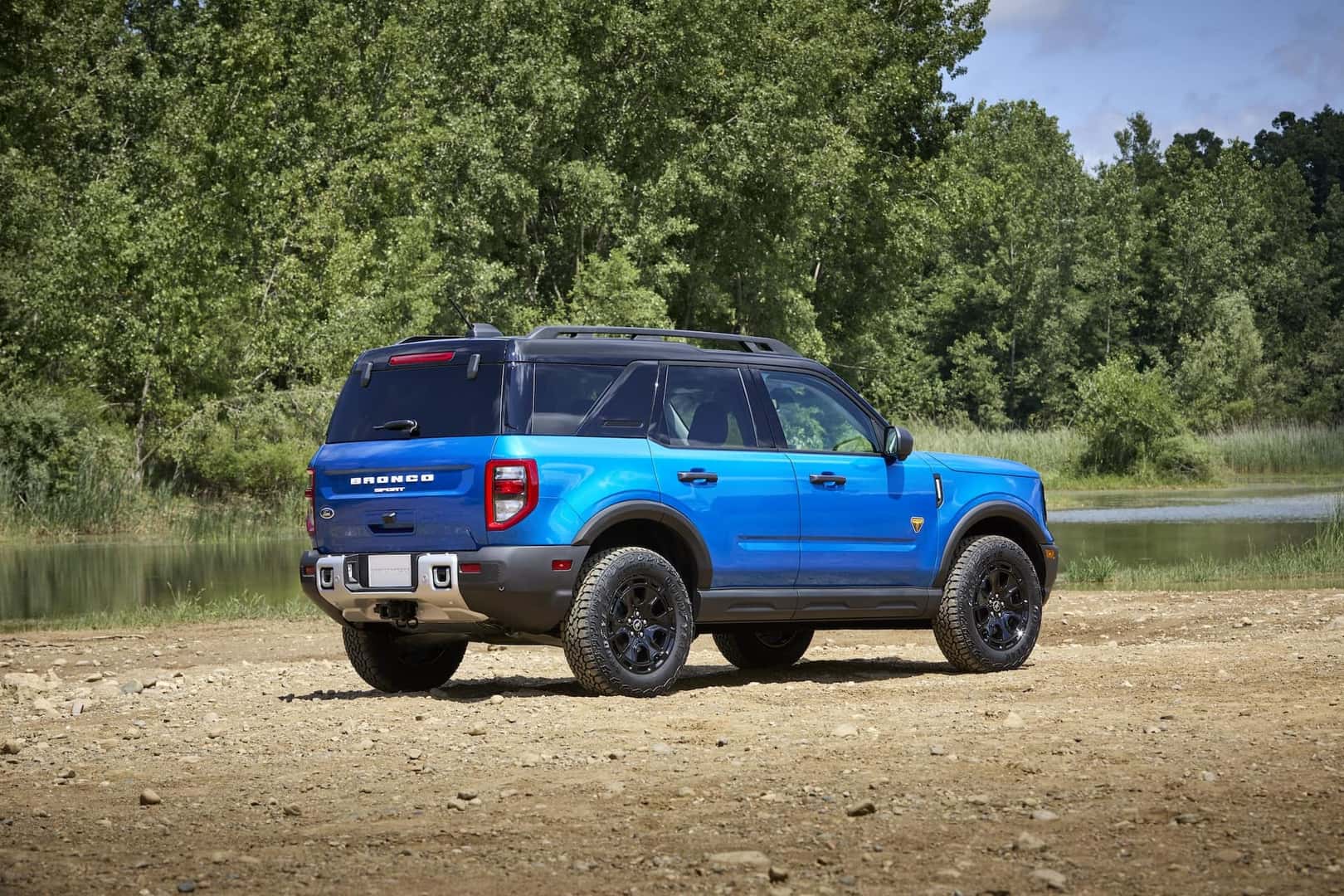 2025 Bronco Sport Rear Side View - Preproduction model shown. Available early 2025.