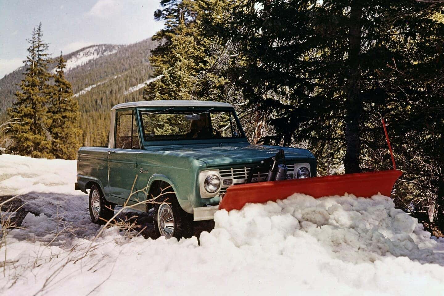 1967 Ford Bronco with Snow Plow