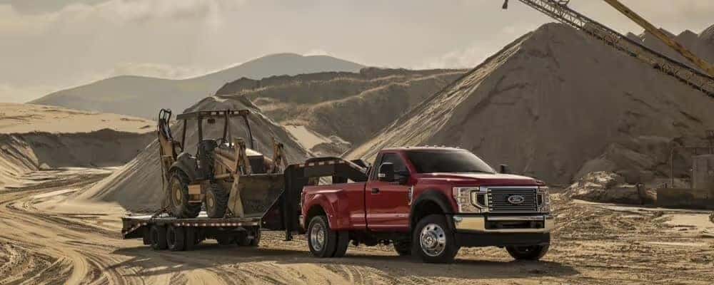 Ford Super Duty Truck Towing Construction Equipment