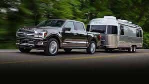 Ford Truck Towing an Airstream Travel Trailer