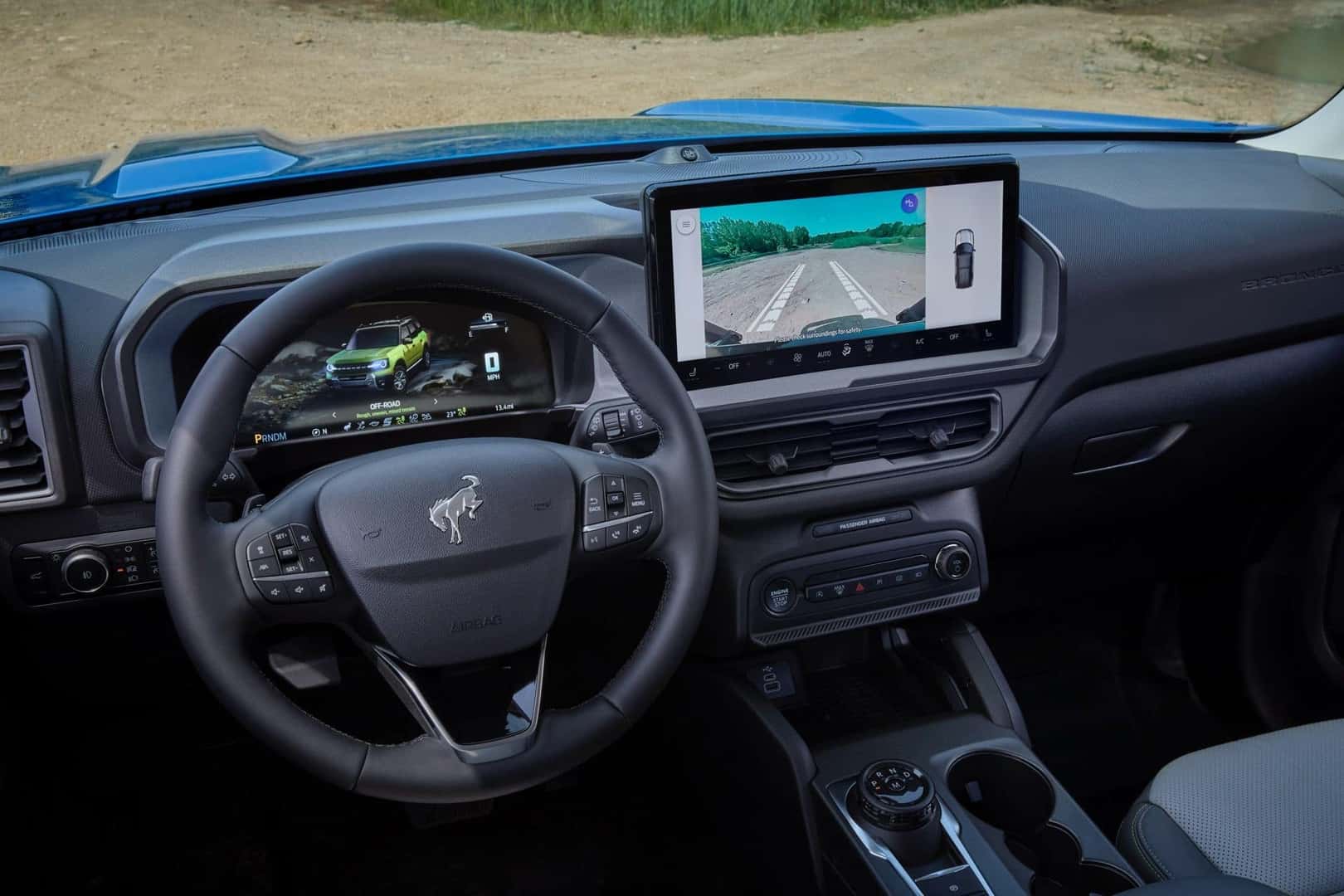 The Comfortable Steering Wheel And The Versatile Infotainment Screen Of The 2025 Ford Bronco