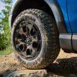 The Adaptable And Capable Back Wheel Of The Ford Bronco Badlands With The Sasquatch Package