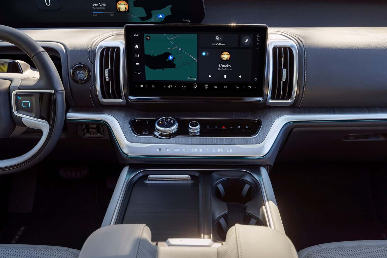The Fabulous Infotainment Display Center Console Of The Ford Expedition Platinum Trim