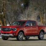 2024 Ford ranger Parked in front of a snowy park