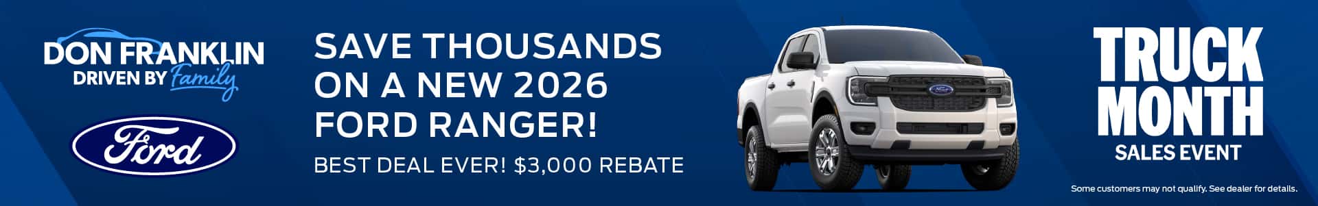 save thousands on a 2026 ranger