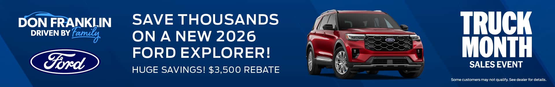 save thousands on a 2026 explorer