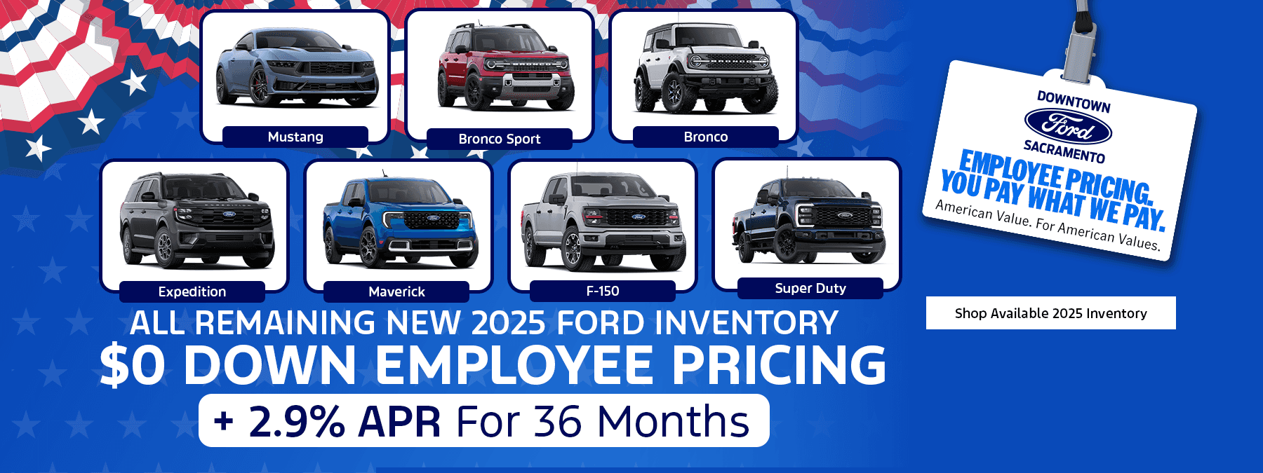 Employee Pricing Special Offer Sacramento, CA
