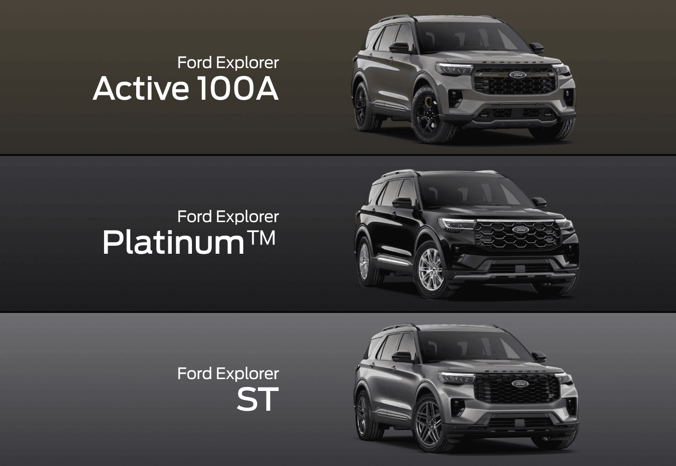 Choose from six different Ford Explorer trims?