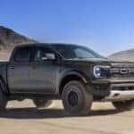 2024 Ford Ranger preproduction model shown. Available late summer 2023. Actual production vehicle may vary. Professional driver on closed course. Always consult the Owner’s Manual before off-road driving, know your terrain and trail difficult, and use appropriate safety gear.