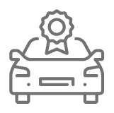 car with ribbon award icon