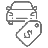 car with price tag icon