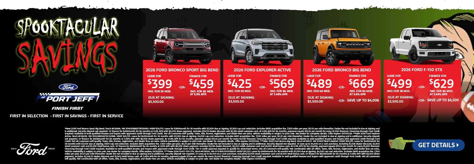 October Vehicle Specials