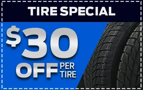 Tire Special $30 Off Per Tire