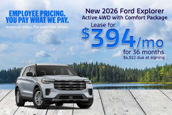 New 2026 Ford Explorer Active 4WD with Comfort Package