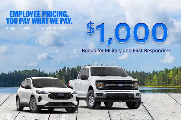 $1000 Bonus for Military and First Responders*