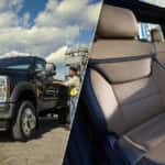 The exterior and interior of a Ford Super Duty