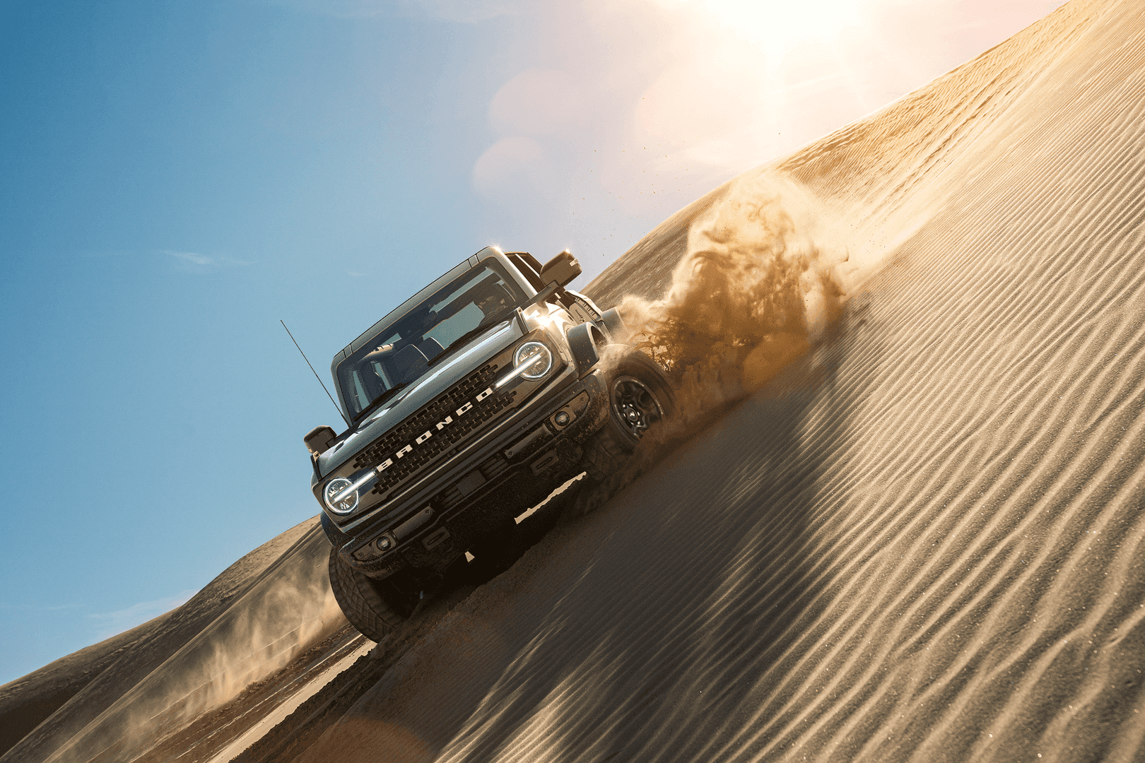 Ford Bronco off-roading in the desert - Ford Bronco Lease Deals near Upland CA