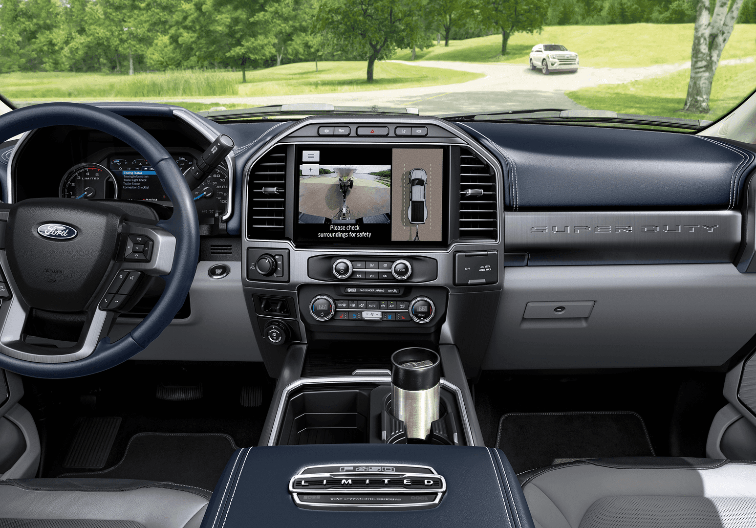 Ford Super Duty interior dashboard - Ford and Chevrolet Comparison