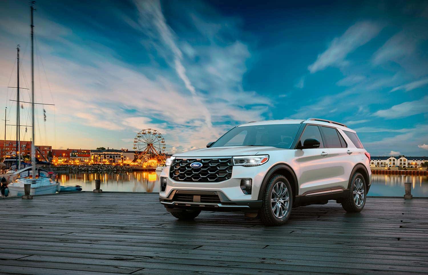 Ford Escape with Carnival background - Ford and Chevrolet Comparison