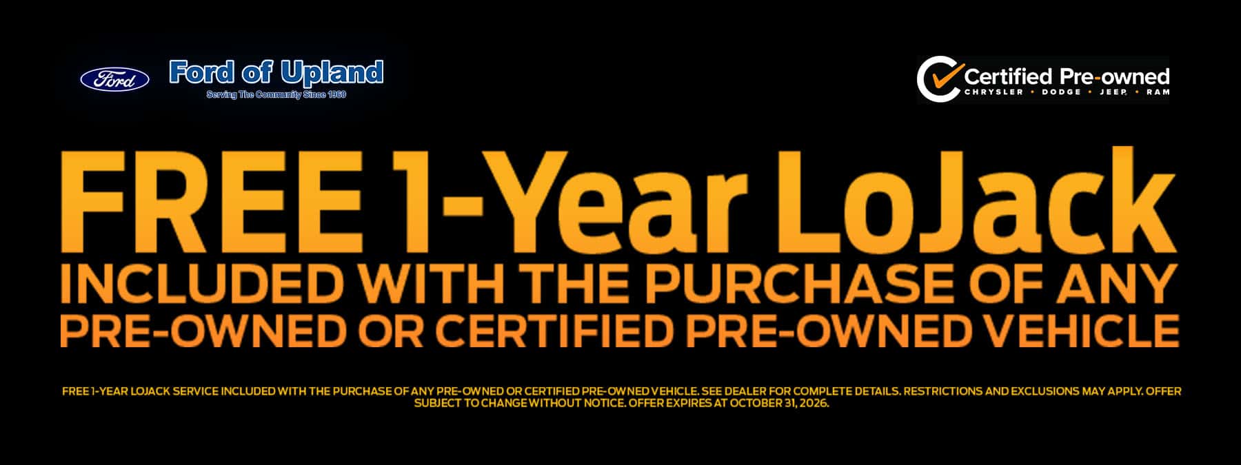 Ford-of-Upland—Oct-2026—Non-Model-Offers—Lo-Jack—Banner—1800×675