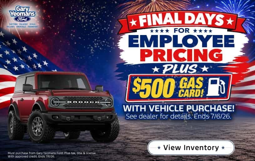 Employee Pricing: You Pay What We Pay! PLUS $500 GAS CARD with EVERY Vehicle Purchase! 