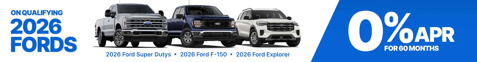 0% APR Available for 60 months on new Ford Trucks and SUVs in Bloomington, MN until 11/2/2026.