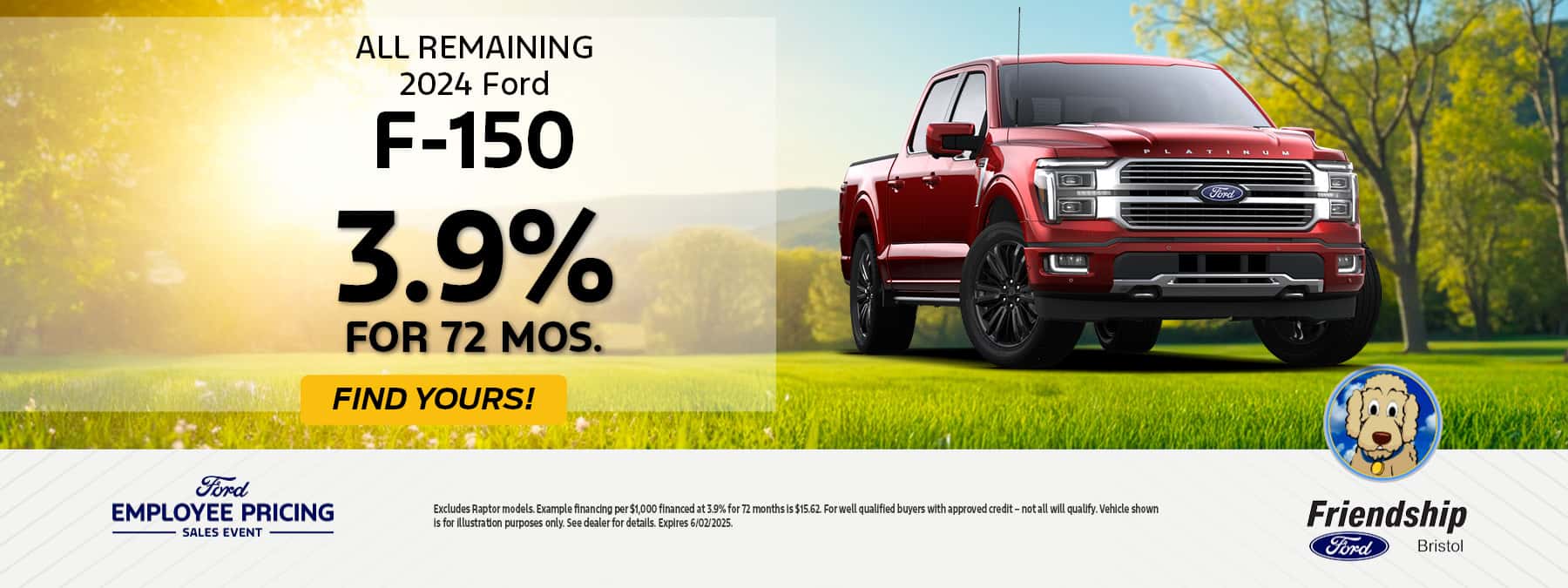 3.9% on All Remaining 24 F-150s!