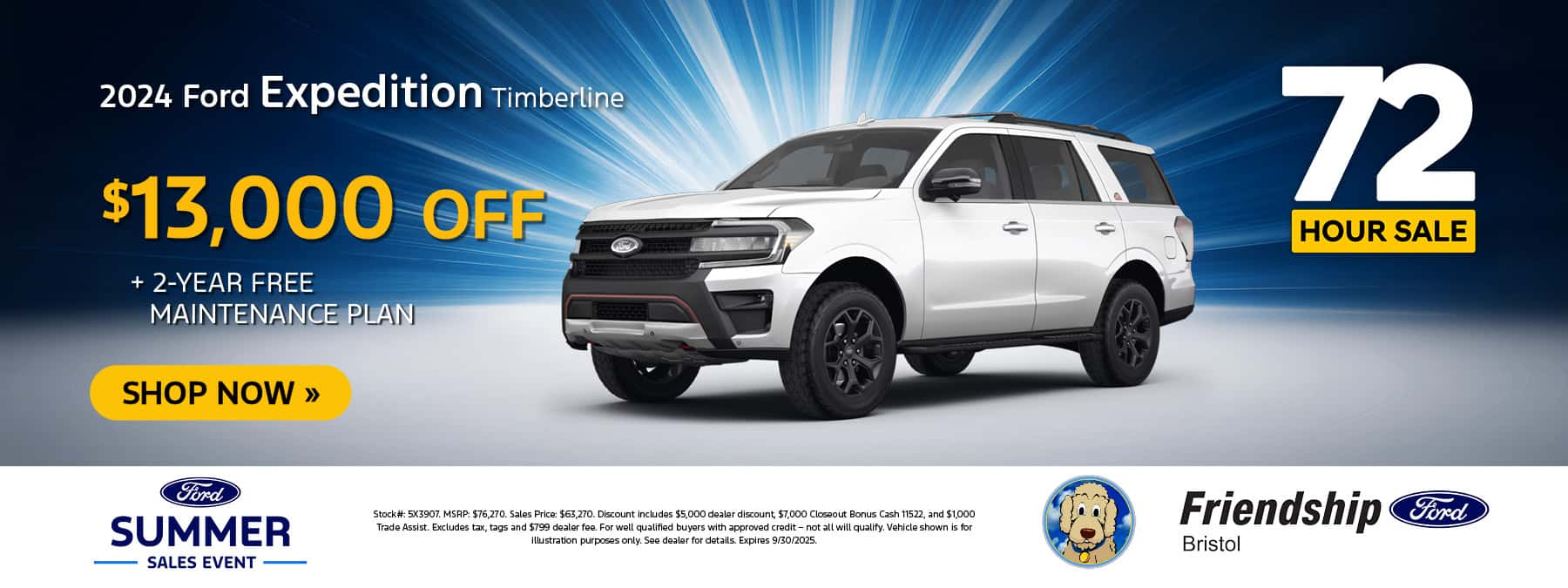 2024 Ford Expedition $13,000 off!