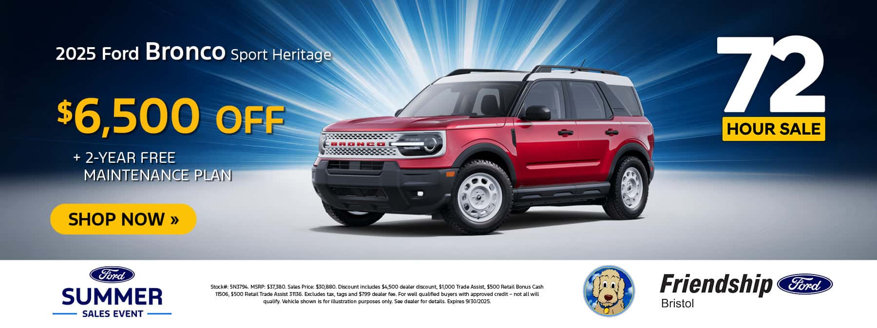 2025 Ford Bronco Sport $6,500 off!