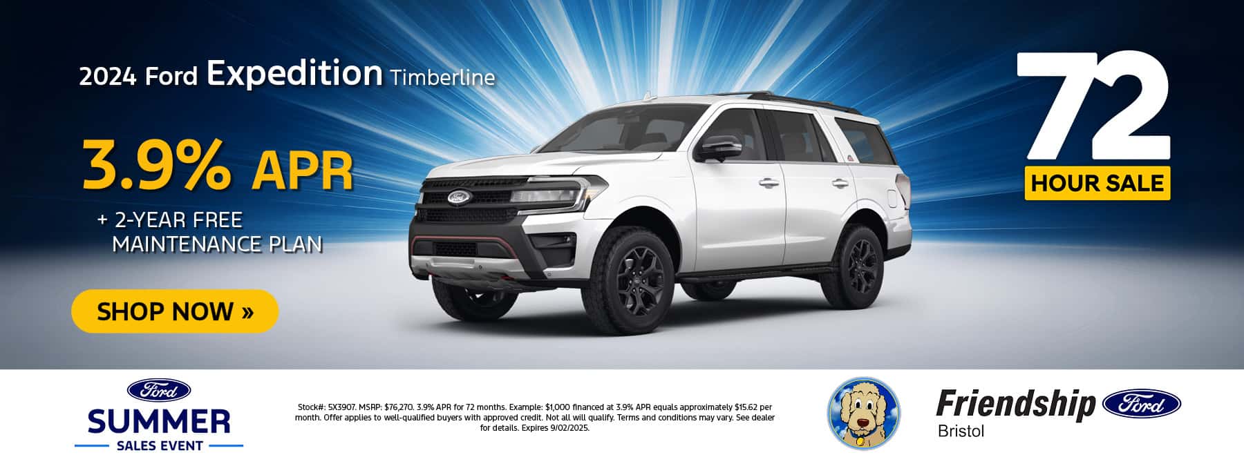 2024 Ford Expedition for 3.9% APR!