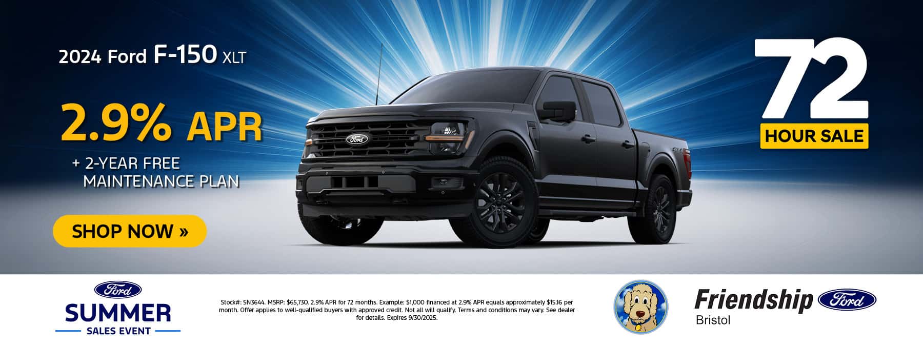2024 Ford F-150 for 2.9% APR!