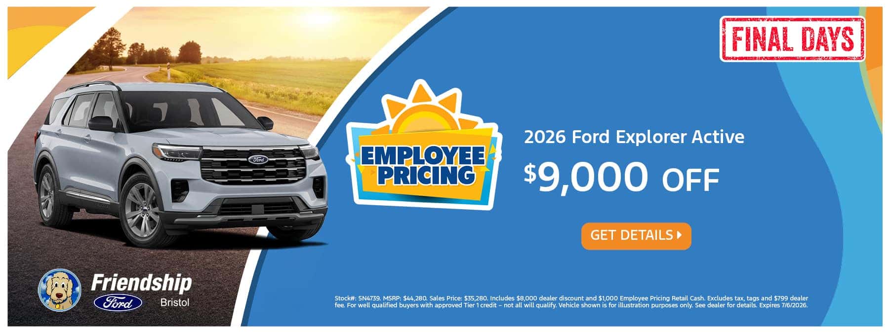 $9,000 off 2026 Ford Explorer!