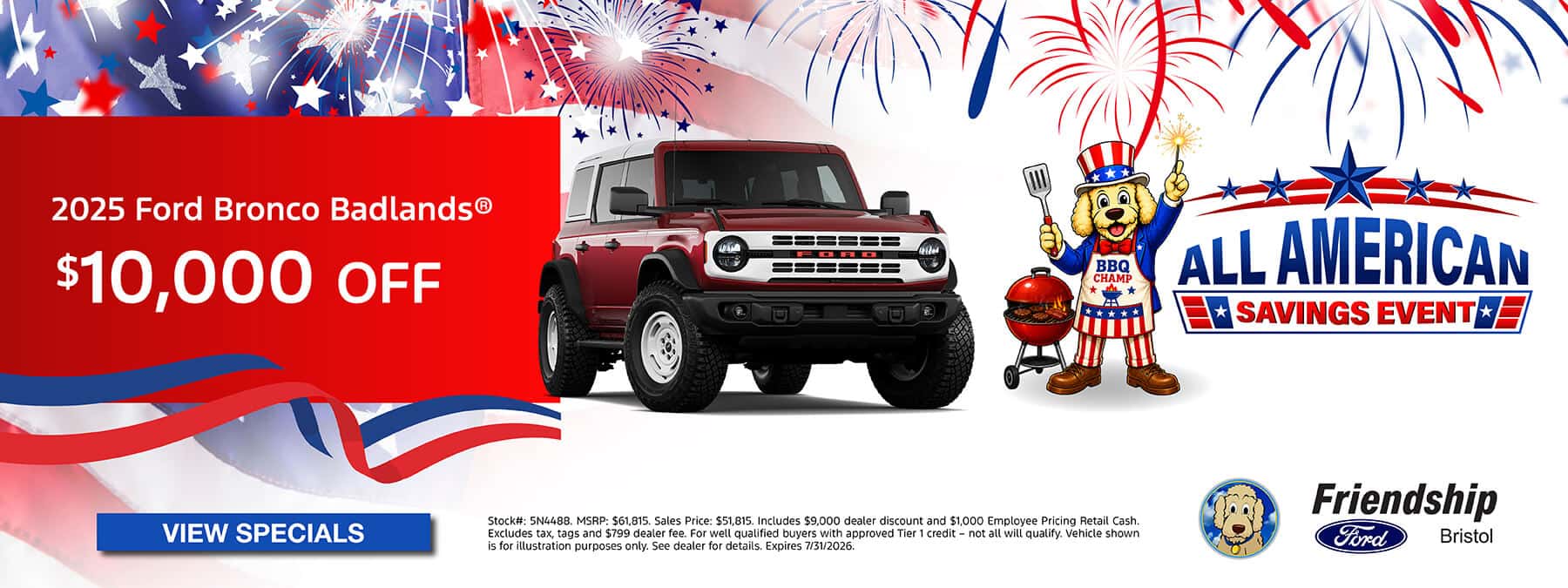 $10,000 off 2025 Ford Bronco!