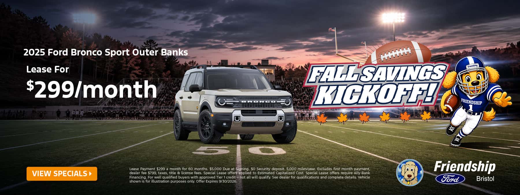 2025 Ford Bronco Sport for $299/mo!