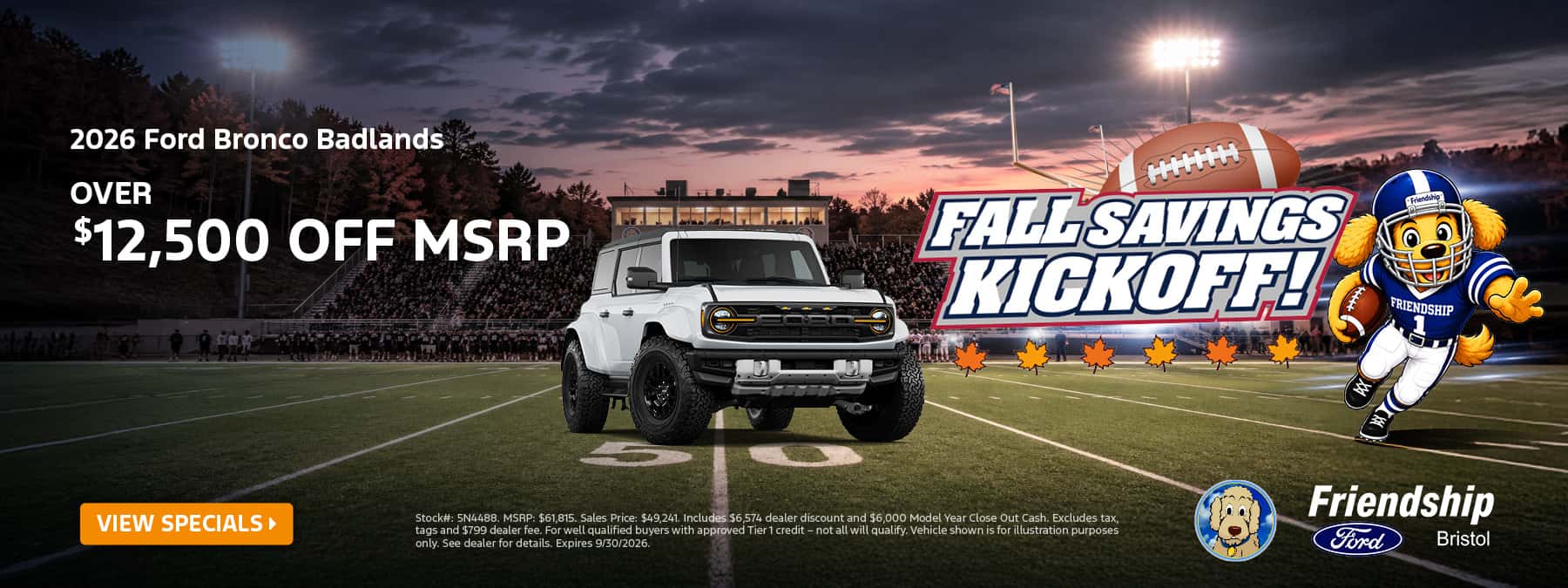 Over $12,500 off 2026 Ford Bronco!