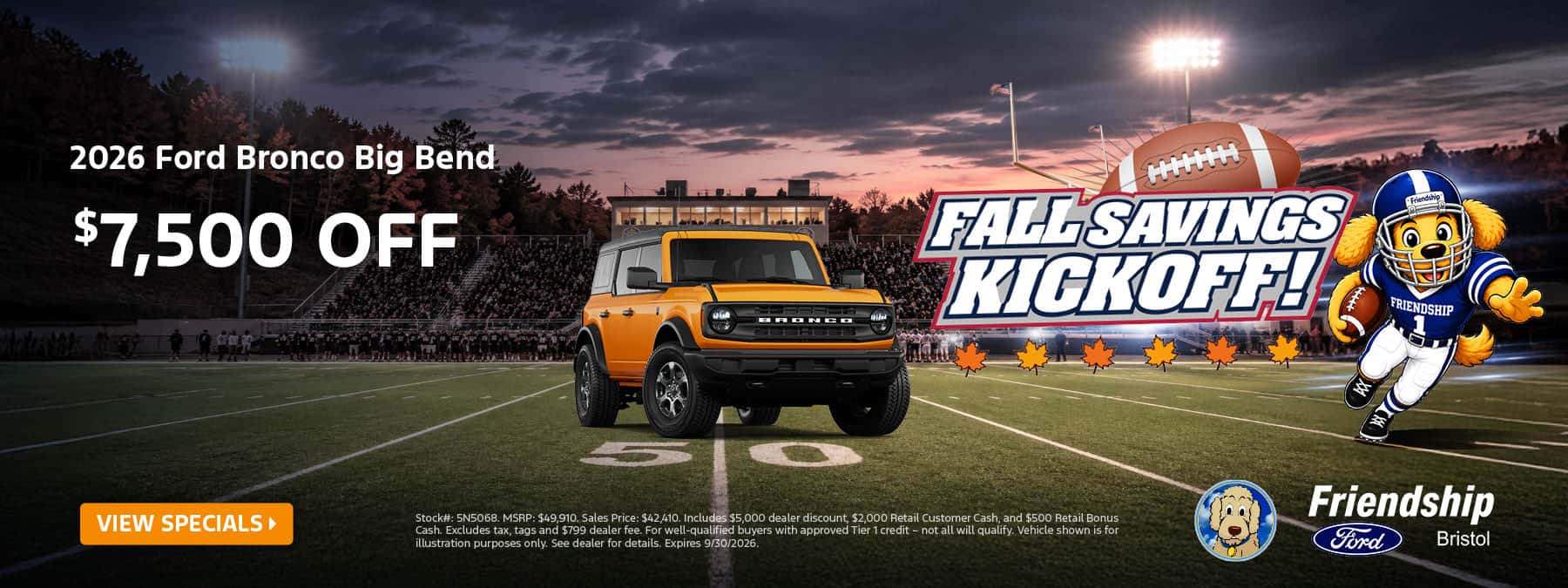 $7,500 off 2026 Ford Bronco!