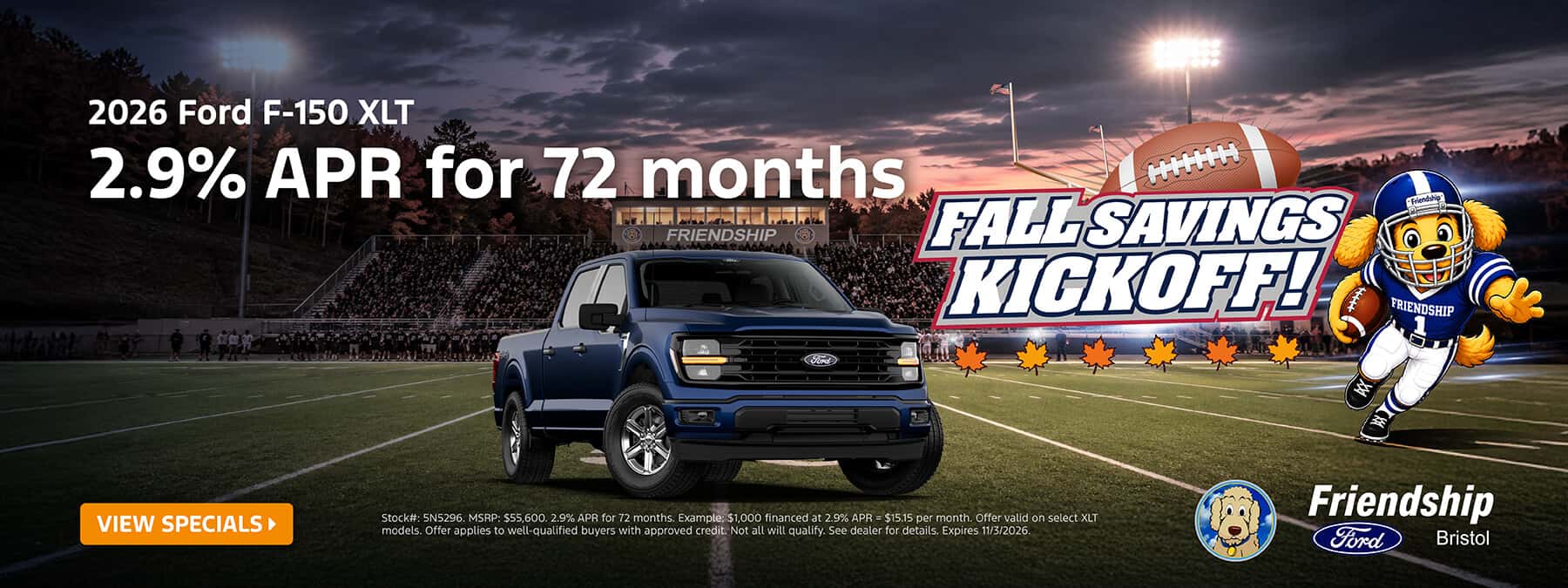 2.9% APR Available on 2026 Ford F-150!