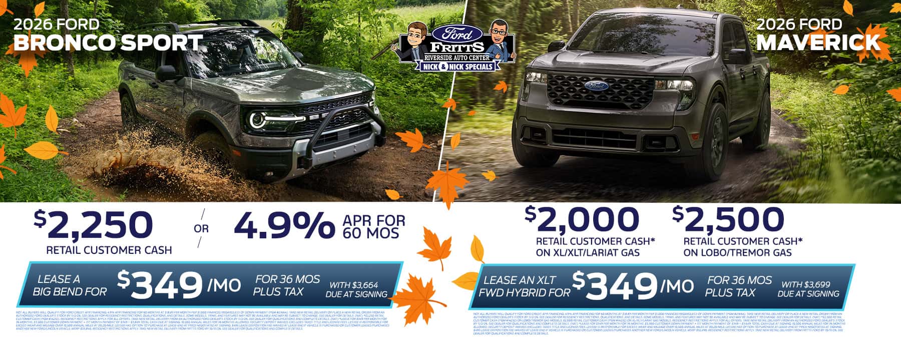 Bronco Sport and Maverick