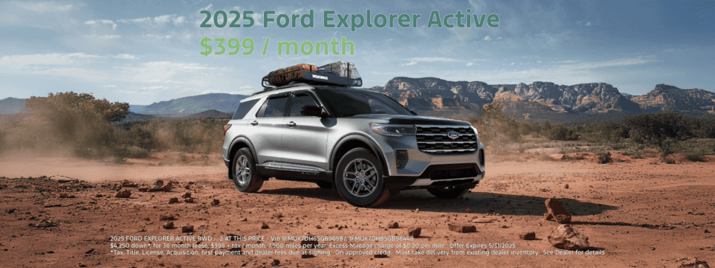 May Lease Special 2025 Ford Explorer Active