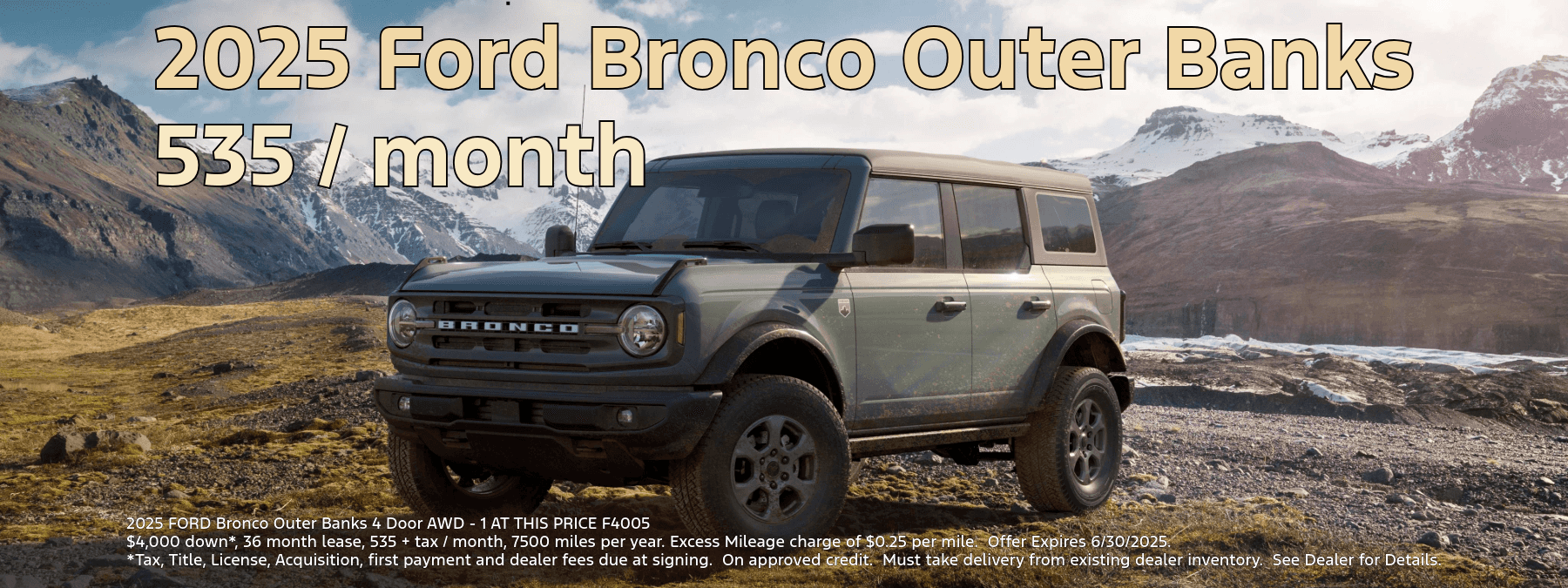Fullerton Ford June Lease Special Ford Bronco Outer Banks