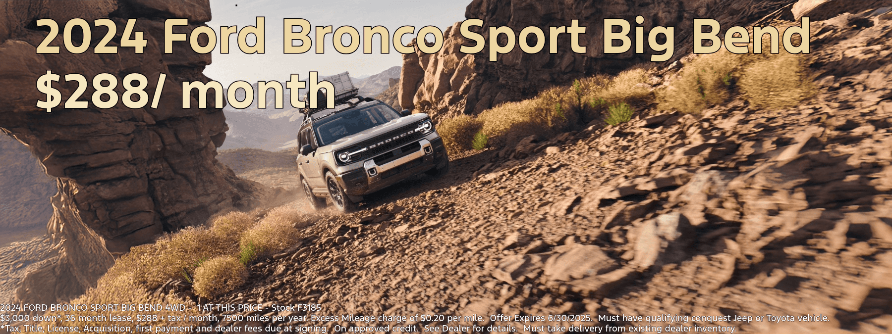Fullerton Ford June Lease Special Ford Bronco Sport Big Bend