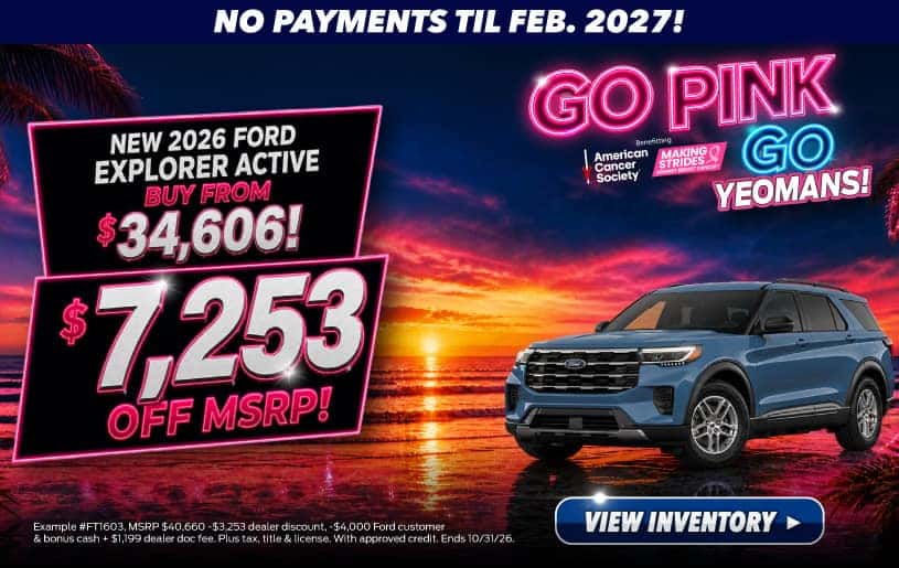 New 2026 Ford Explorer Active - Buy from $34,606!