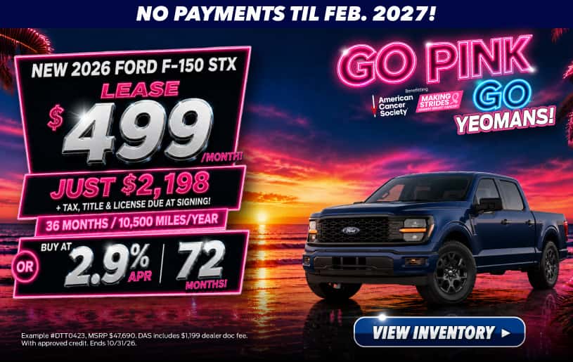 New 2026 Ford F-150 STX - Lease for $499/month! 