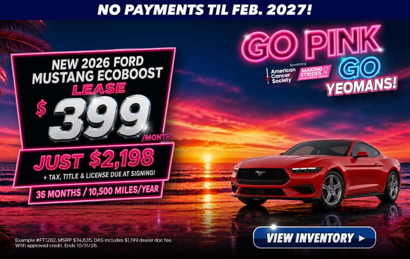 New 2026 Ford Mustang Ecoboost - Lease for $399/month