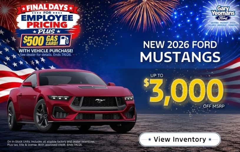 New 2026 Ford Mustangs in-stock: Up to $3,000 off MSRP! 