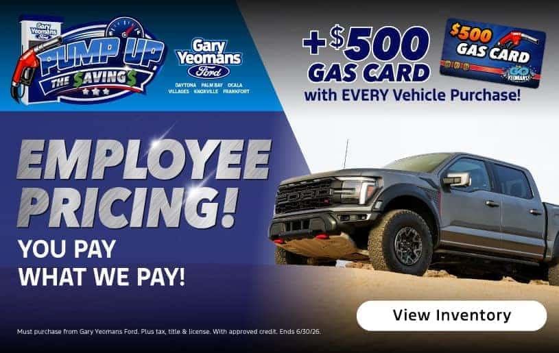 Employee Pricing: You Pay What We Pay! PLUS $500 GAS CARD with EVERY Vehicle Purchase! 