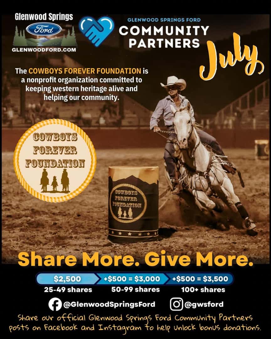 Glenwood Springs Community Partner for July is Cowboys Forever Foundation