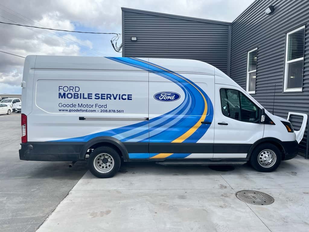 Goode Motor Ford mobile service technician working on a vehicle