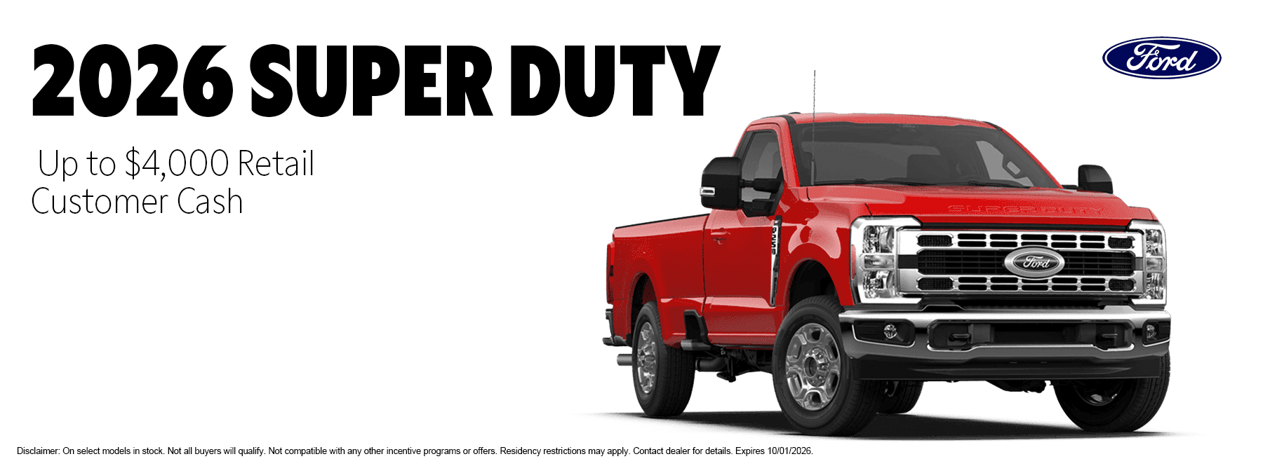 2026 September Ford Super Duty Special offer