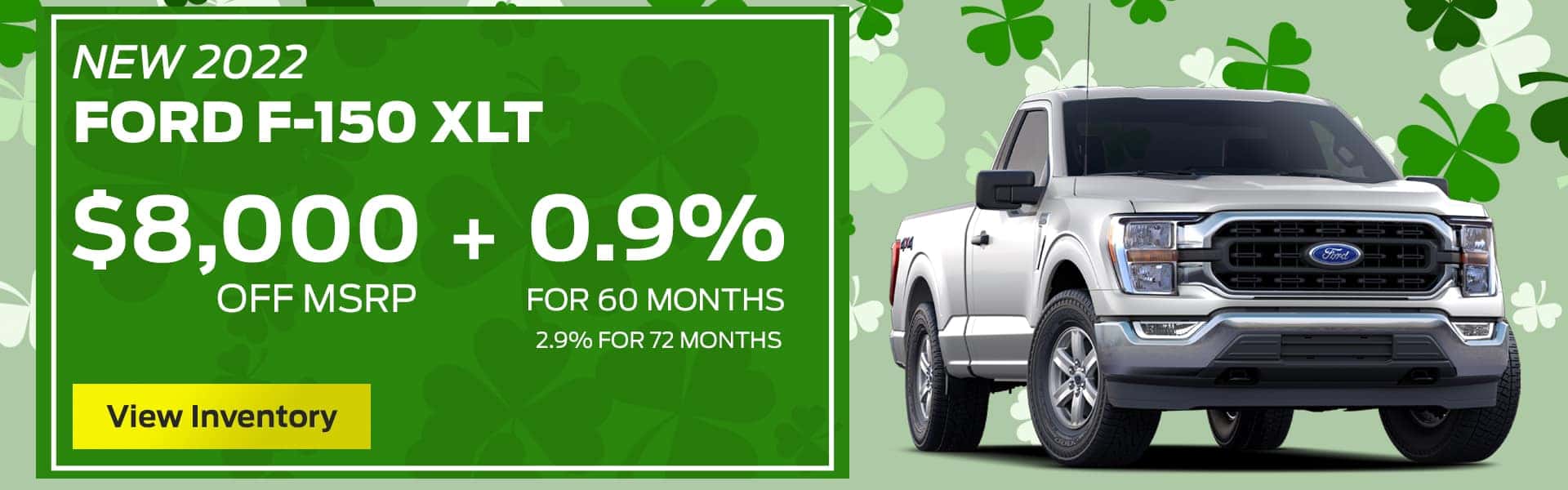 New 2022 Ford F-150 XLT. $8,000 off MSRP. 0.9% for 60 months-2.9% for 72 months